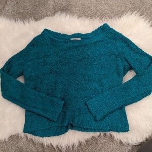 Green Cropped Arizona Jeans Sweater